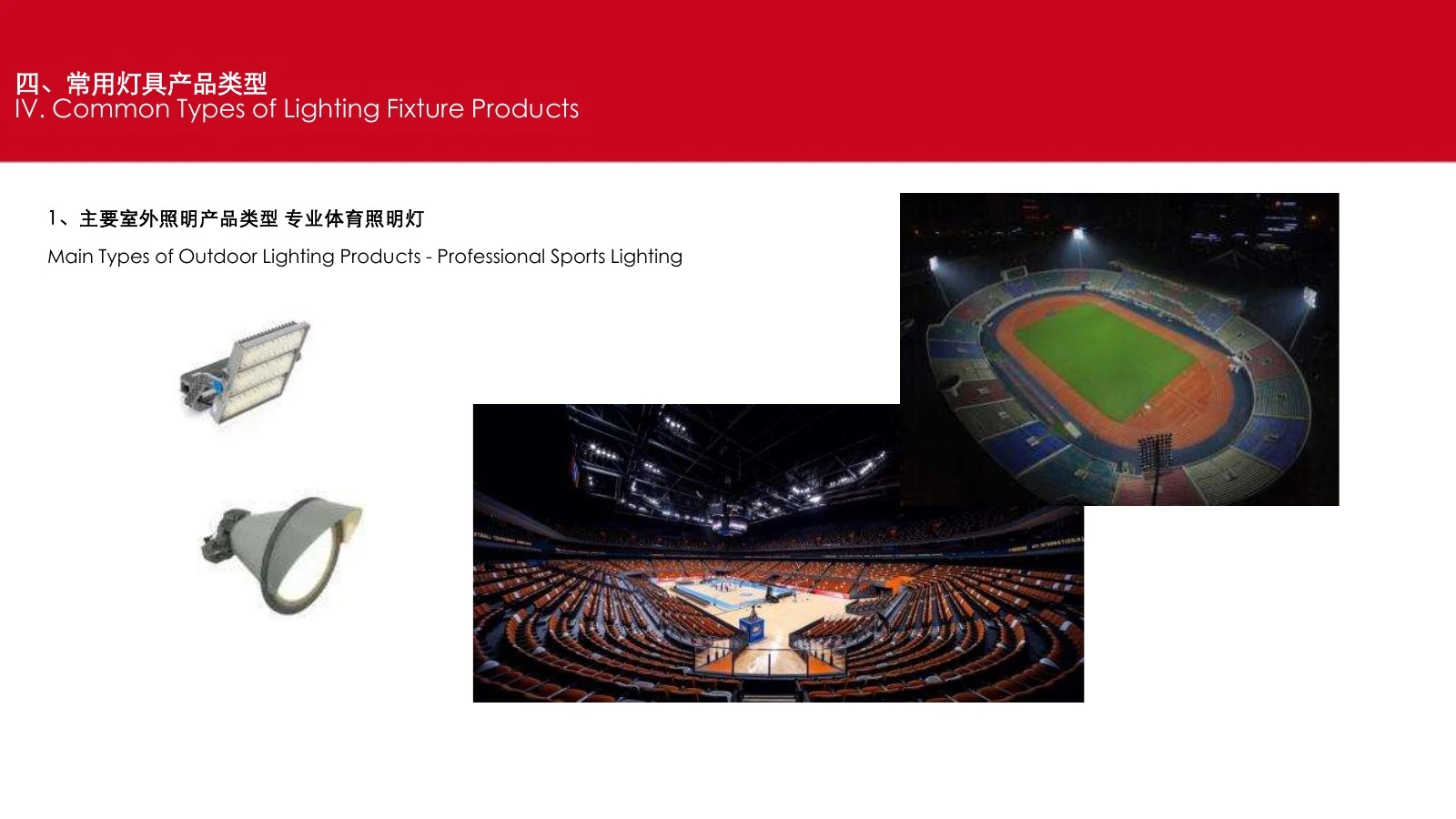体育照明灯具及应用示意 / Sports Lighting and application examples